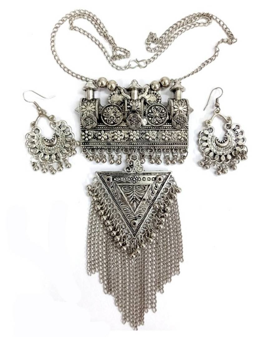 Traditional Oxidized Silver Jewellery Set