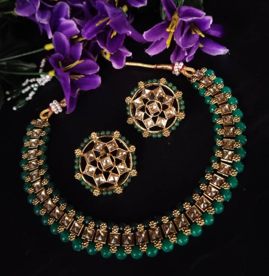 Glorious Kundan Choker Necklace Set