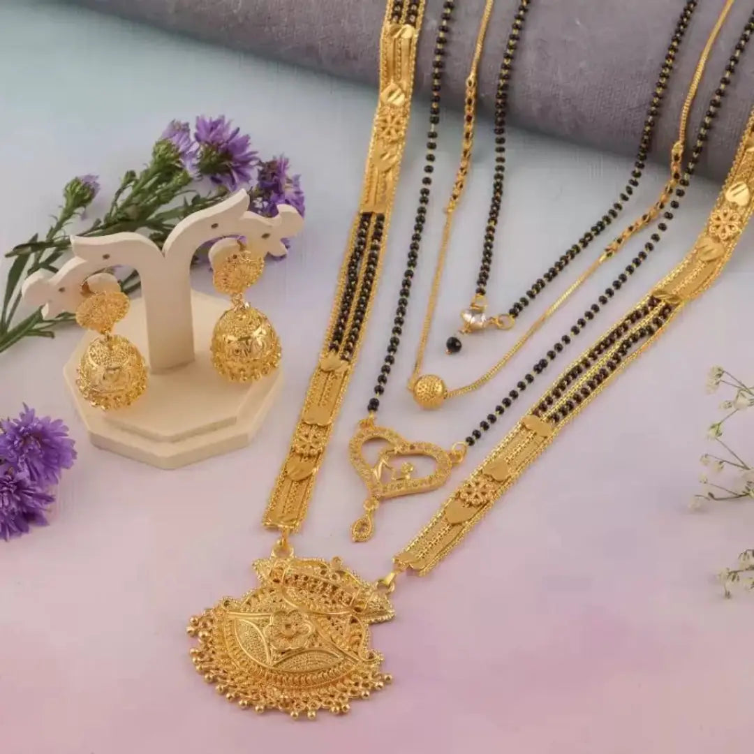 Traditional Mangalsutra Jewellery Set Combo