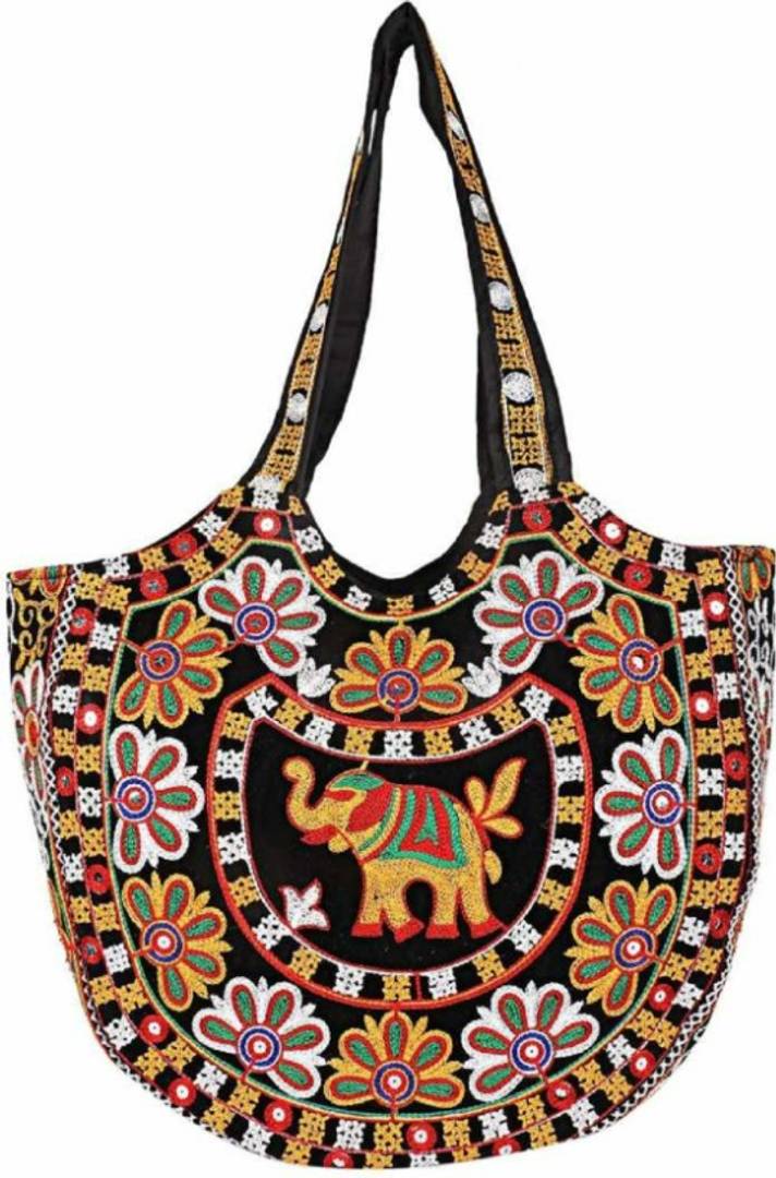 Jaipuri Elephant Embroidered Hand bag