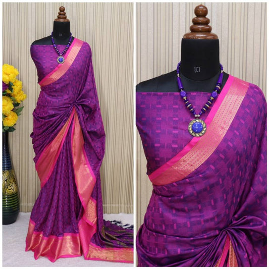Elegant Cotton Silk Jacquard Saree