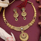 Elegant Golden Alloy Kundan Jewellery Set