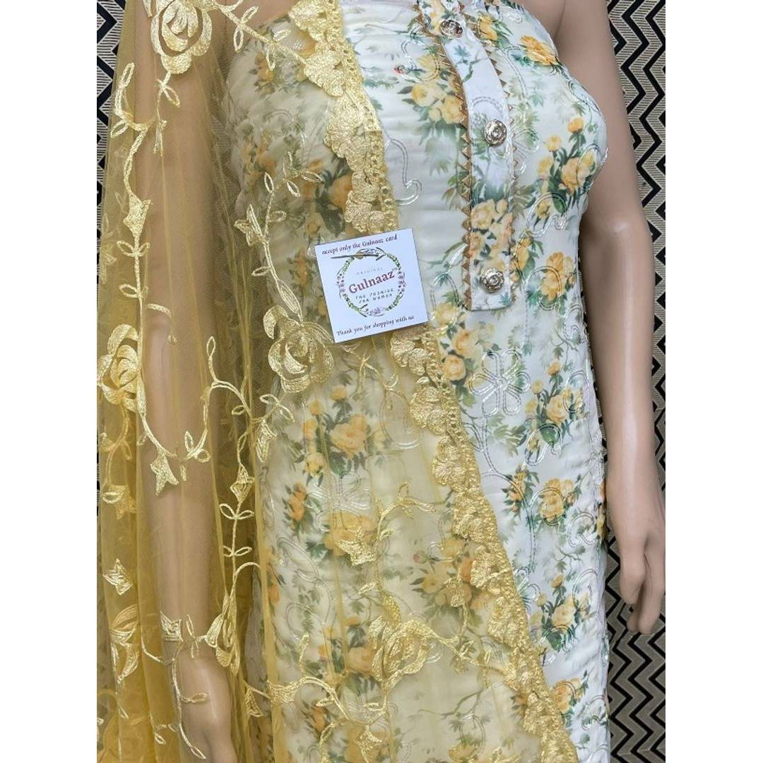 Exclusive Heavy Embroidered Georgette Salwar Suit Dress Material