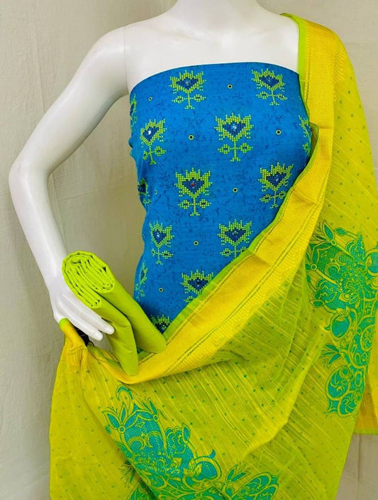 Superior Silk Printed Salwar Suit Dress Material