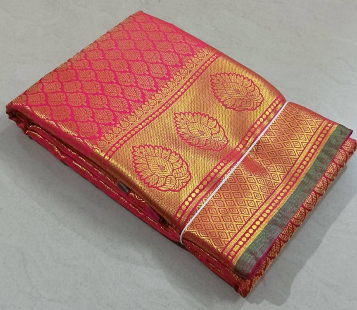 Ethnic Kanjivaram Brocade Saree with Blouse Piece