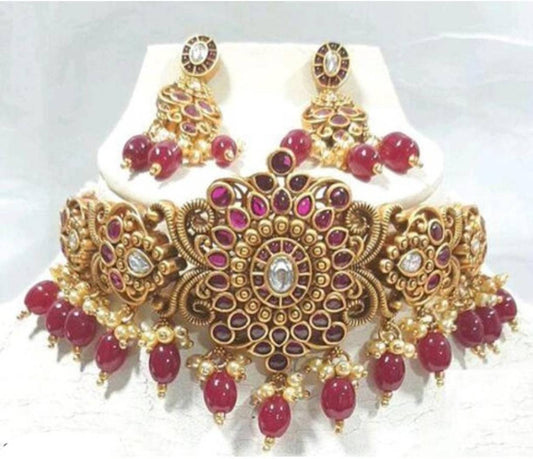 Beautiful Copper Choker Jewellery Set