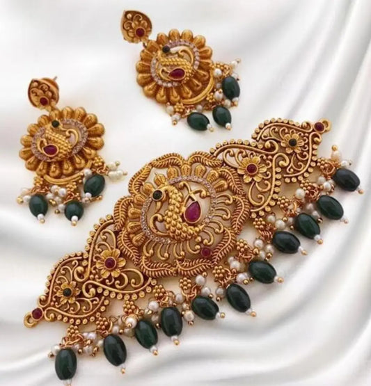 Ethnic Copper Choker Jewellery Set