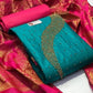 Embellished Cotton Silk Embroidered Salwar Suit Dress Material