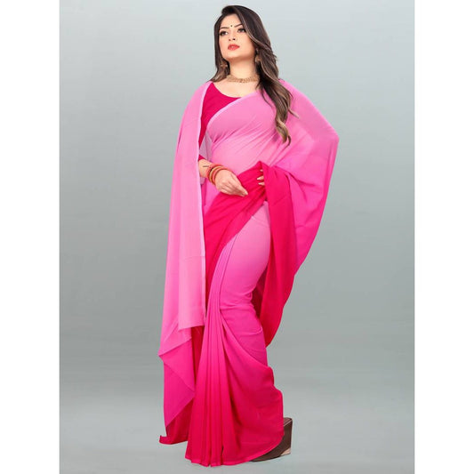 Authentic Georgette Saree with Blouse piece