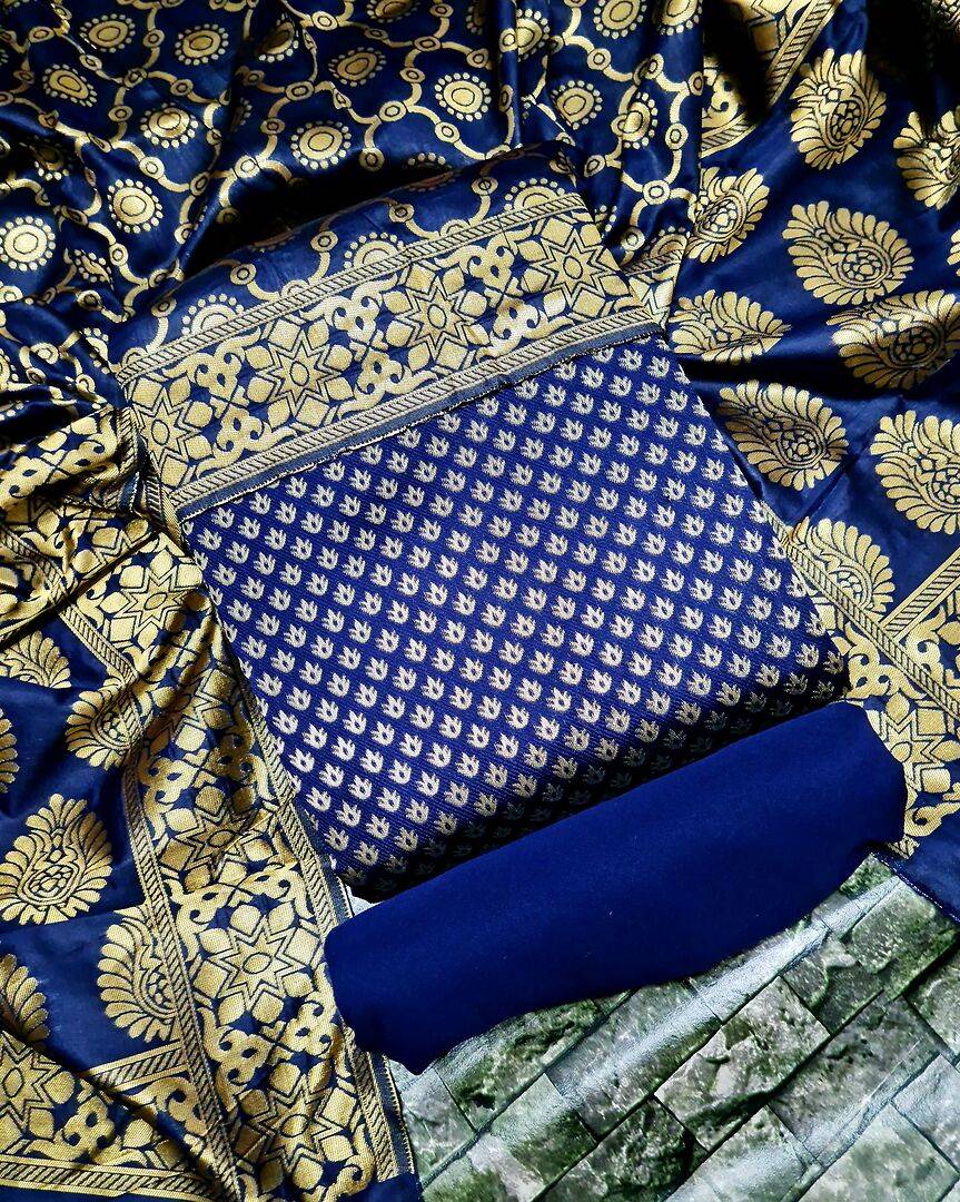 Trendy Jacquard Banarasi Salwar Suit Dress Material
