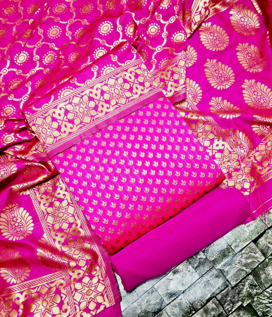 Trendy Jacquard Banarasi Salwar Suit Dress Material