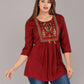 Alluring Rayon Embroidered Short Kurti