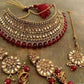 Fancy Alloy Golden Kundan Choker Jewellery Set