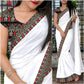 Classic Chanderi Cotton Lace Work Saree with Blouse piece