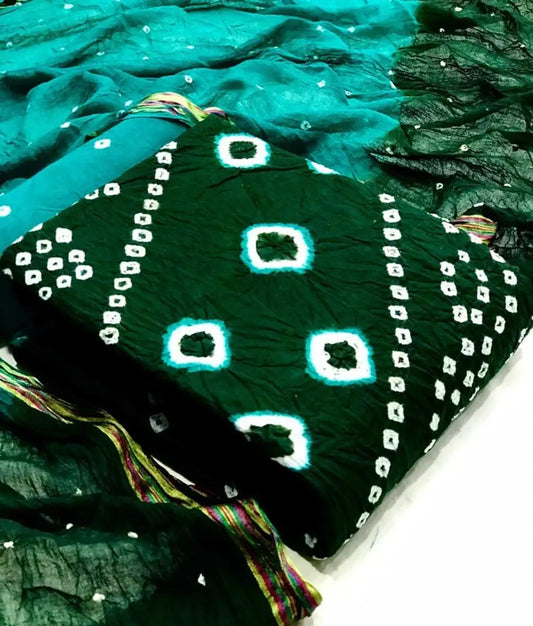 Classic Cotton Bandhani Printed Salwar Suit Dress Material
