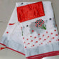 Designer Linen Embroidered Saree