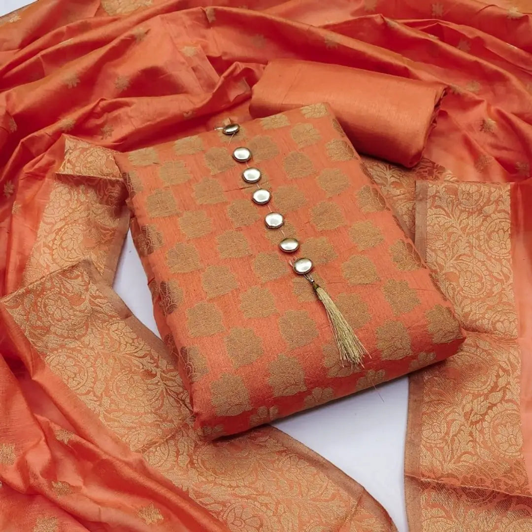 Marvellous Banarasi Silk Salwar Suit Dress Material