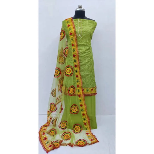 Amazing Cotton Aari Work Salwar Suit Dress Material