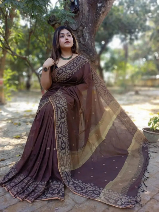 Glamorous Khaadhi Cotton Saree