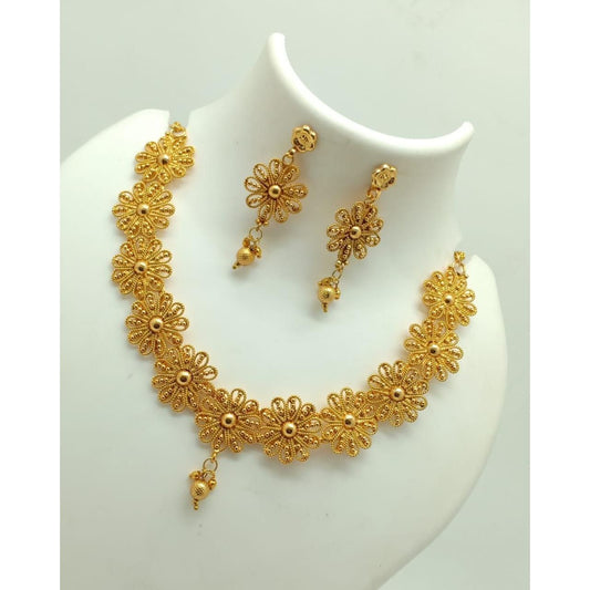 Trendy Gold Plated Jewellery Set