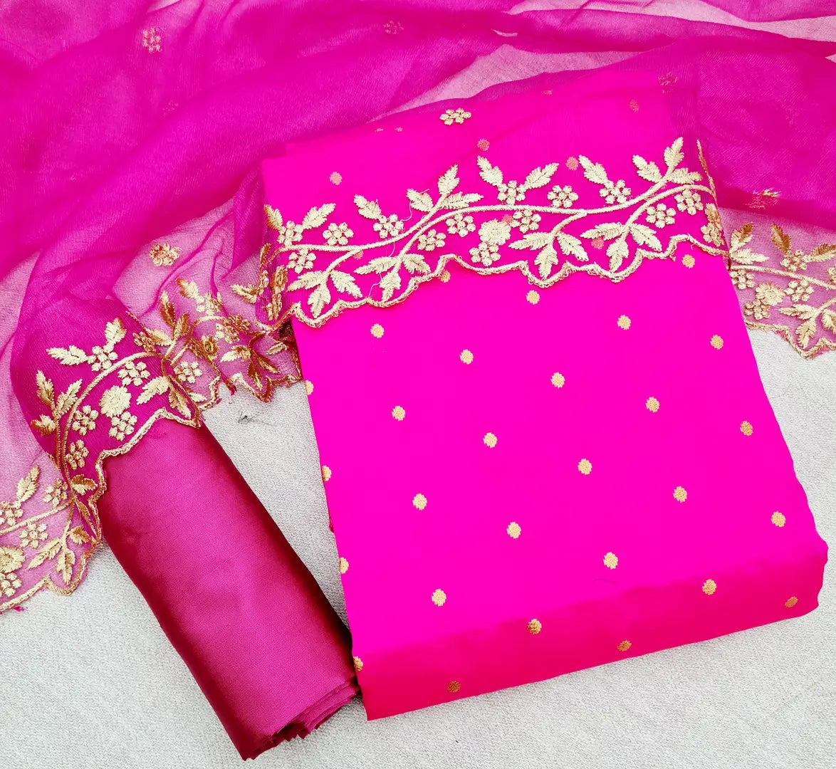 Elegant Jacquard Salwar Suit Dress Material