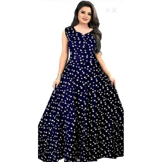 Stylish Rayon Printed Long Gown