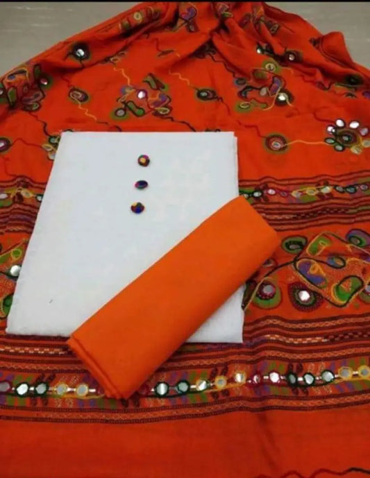 Beautiful Cotton Chikankari Salwar Suit Dress Material